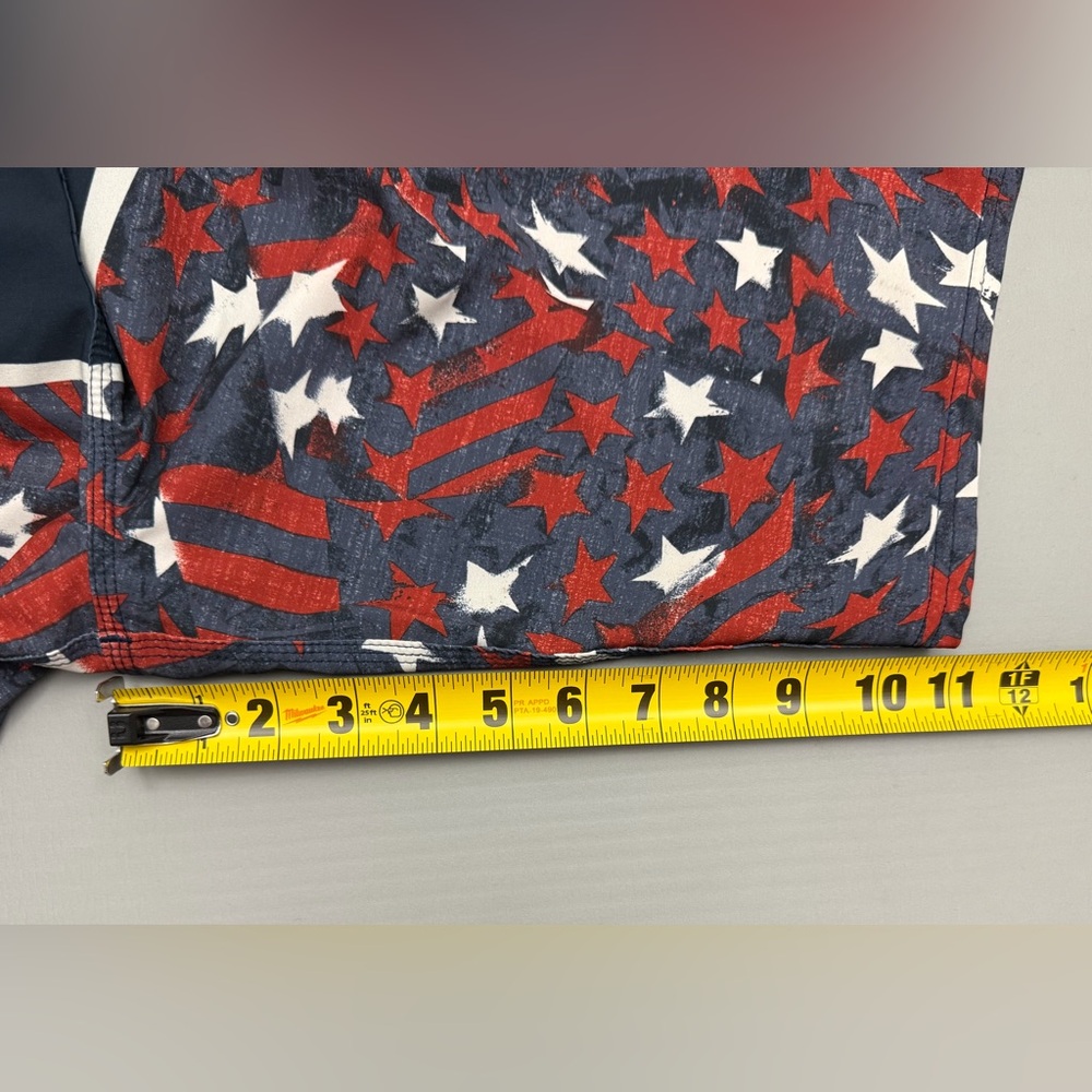 O’Neill Hyperfreak Board Shorts Men 44 Navy Patriotic USA Flag Stretch Surf Swim - Picture 13 of 13